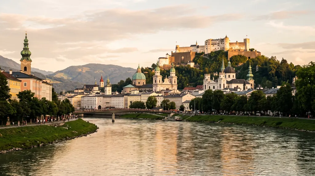 Salzburg Old Town from Zell am See